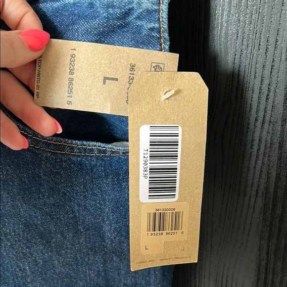 Levi’s Women Denim Overalls Sz L - Picture 4 of 7